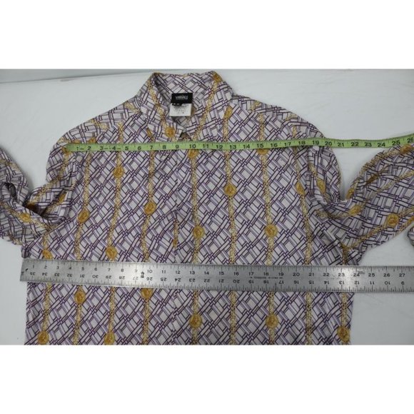 Vintage Versace Jeans Couture Shirt Mens XL Medusa Pattern Gold Chain Baroque - Picture 9 of 16